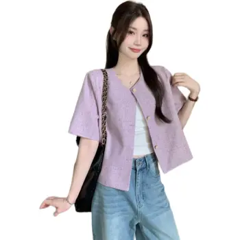 Flowers In Water Cropped Coat Women's