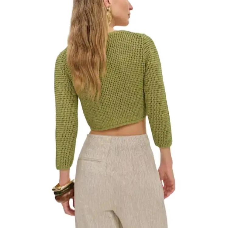 REFORMATION Croissant Cropped Cardigan Knitwear Women's-1