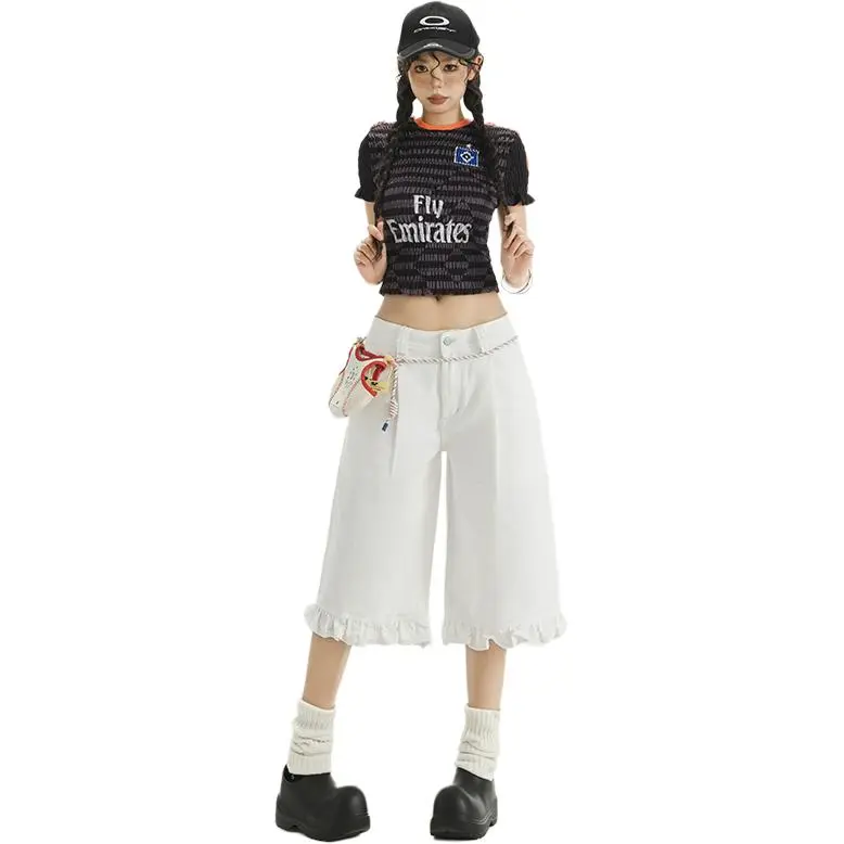 Poyz Jeans Women's White Cropped-2