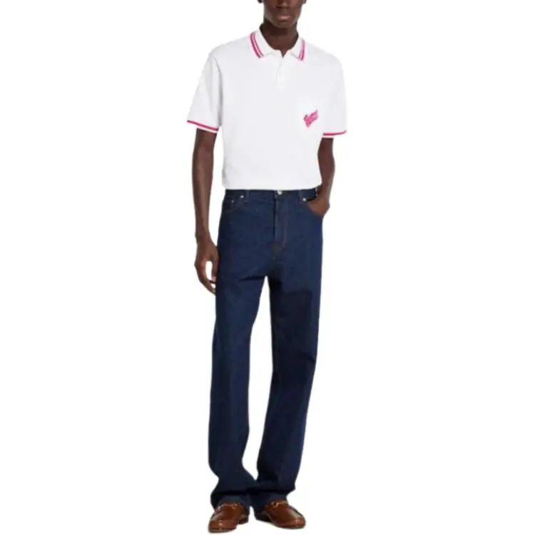 GUCCI FW25 Lido Collection Polo Shirt Men's White-1