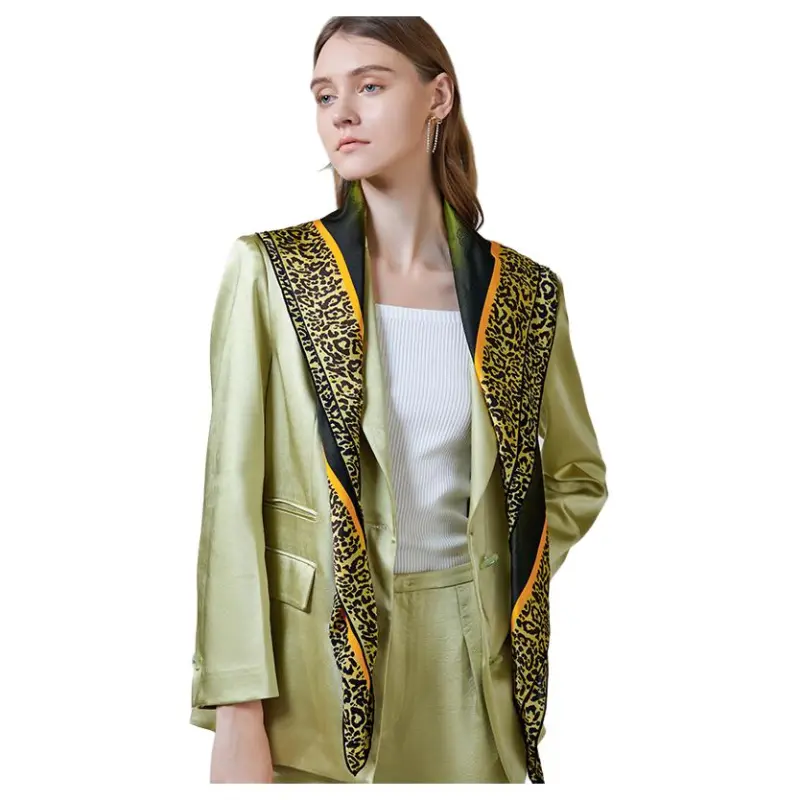 PIERRE CARDIN Silk Scarves Women's Yellow Green-2