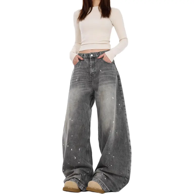 DUATOGE Jeans Men Smoke Gray--3