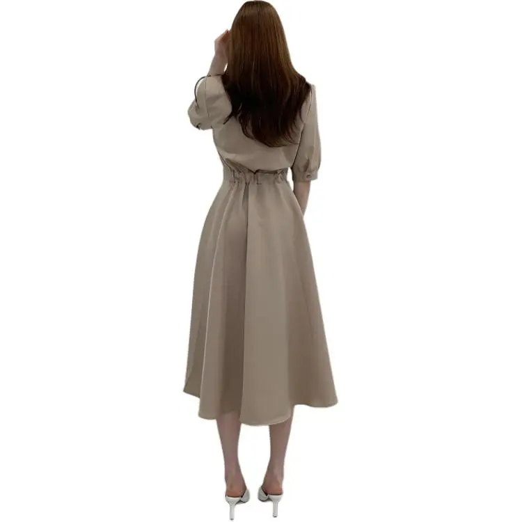 Flowers In Water Short Sleeved Dress Women's-1