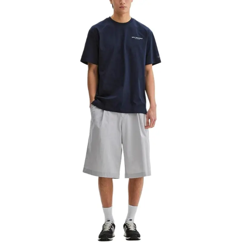New Balance FROZENSEMI OVER FIT T Shirt Men's Marine Blue-3