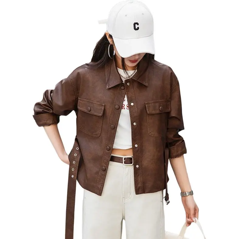 Yi Mengyuan Leather Jacket Women's-1
