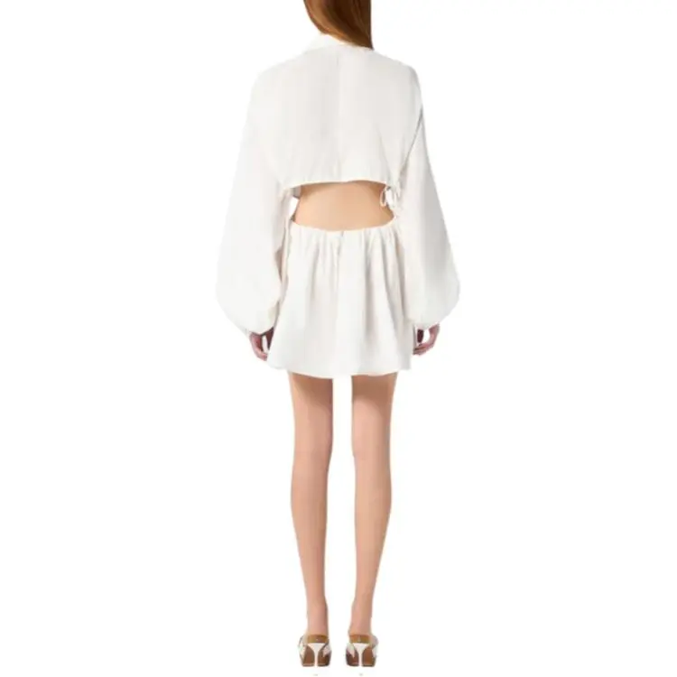 Blumarine Long Sleeved Dresses Women's White-3