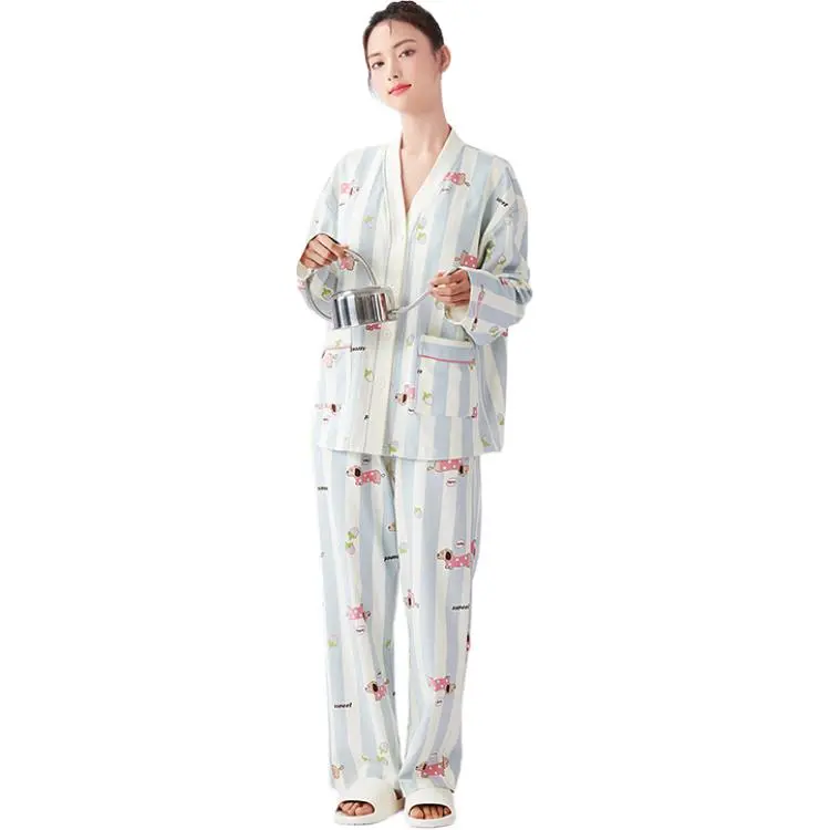ZAO FU NIAO Pajama Set Women's Celestial Blue-2