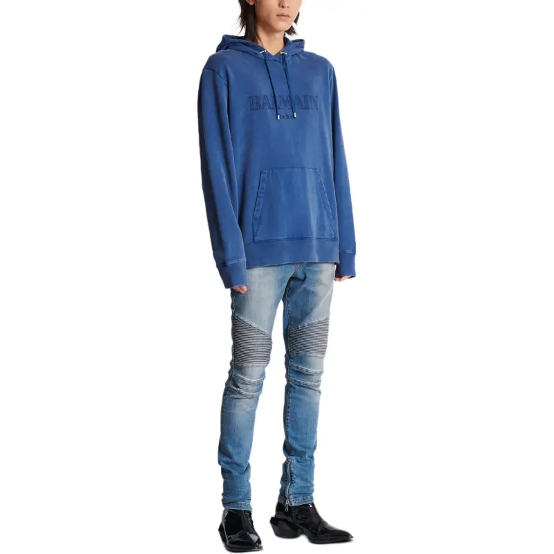 BALMAIN Vintage Logo Embroidered Hoodie-4