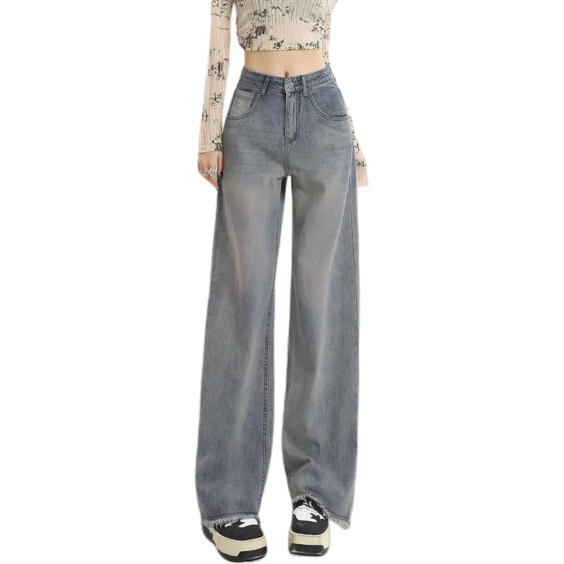 Weixi Jeans Women's Cool Tea Blue-1