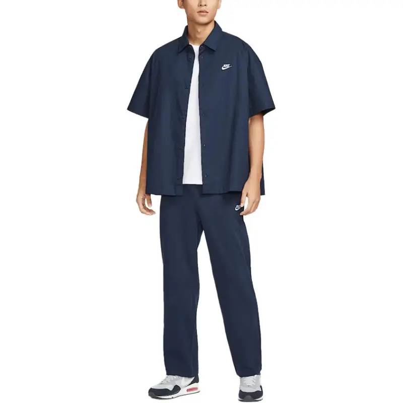 Nike Club Shirt Men's Obsidian Color-2