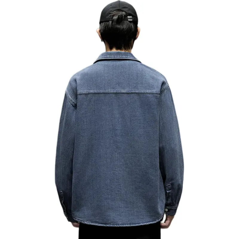 Tonlion Denim Jacket Unisex Gray Blue-0