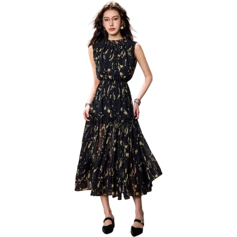 AUI Sleeveless Dresses Women's Black-4
