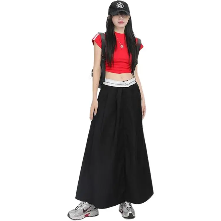 XIANSINIAO Casual Long Skirt Women's-1