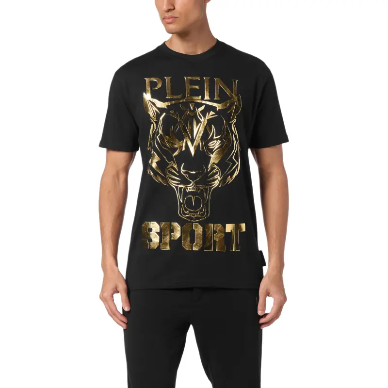 PLEIN SPORT Tiger print Round neck T shirt-1