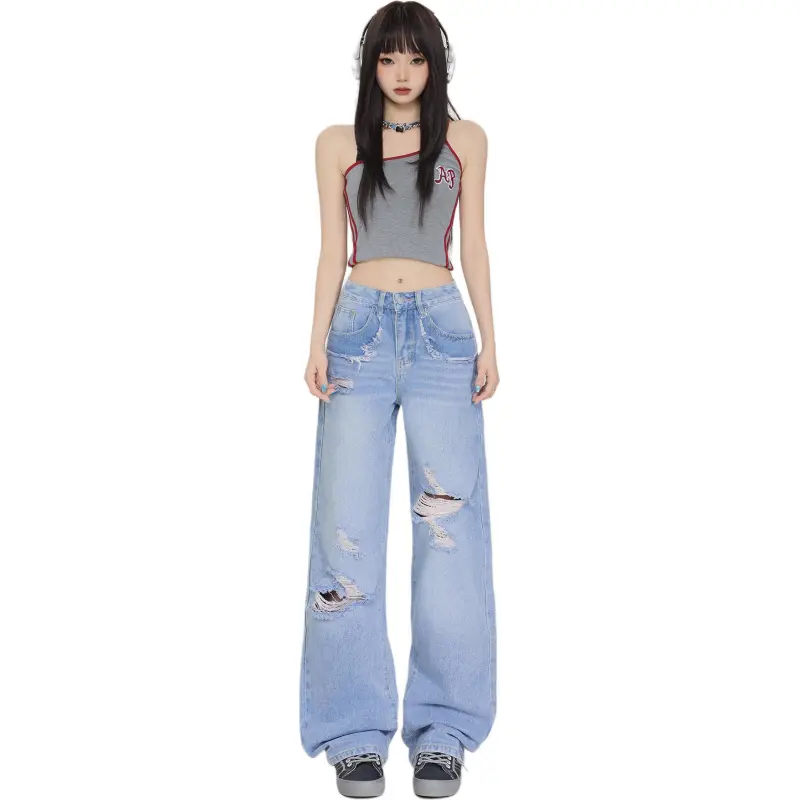 Kazakhstan Jeans Women's Sky Blue-2