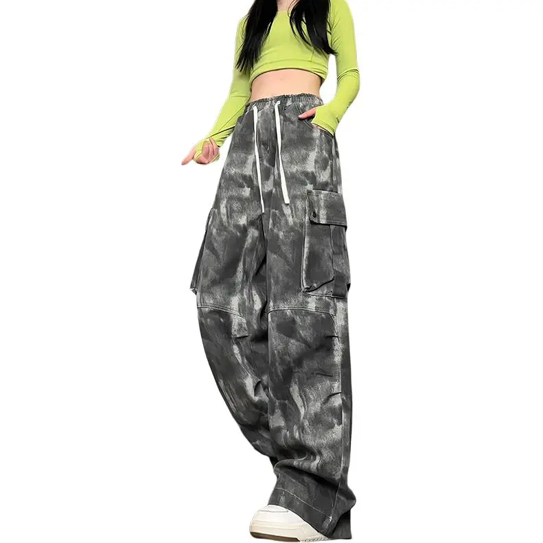 Menglaini Jeans Unisex Tie Dye Camouflage[Wasteland Style]-4