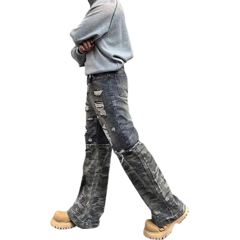 DAFK Jeans Men's Black Camouflage Color-3