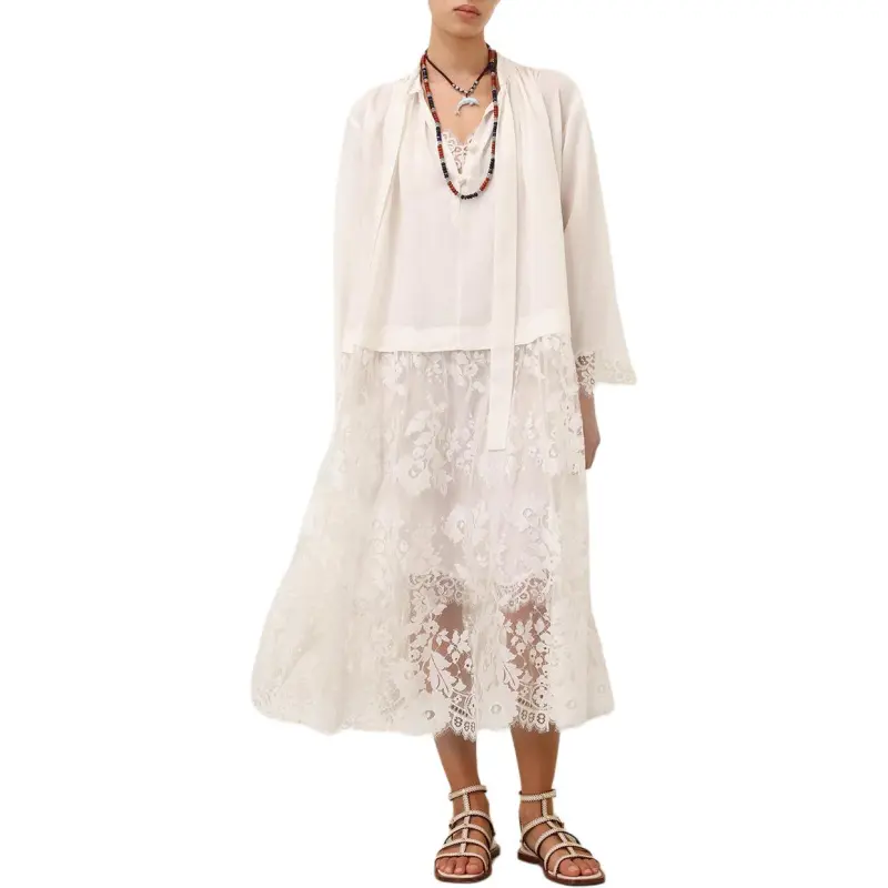 Zimmermann Long Sleeved Dress Women's Ivory White-2