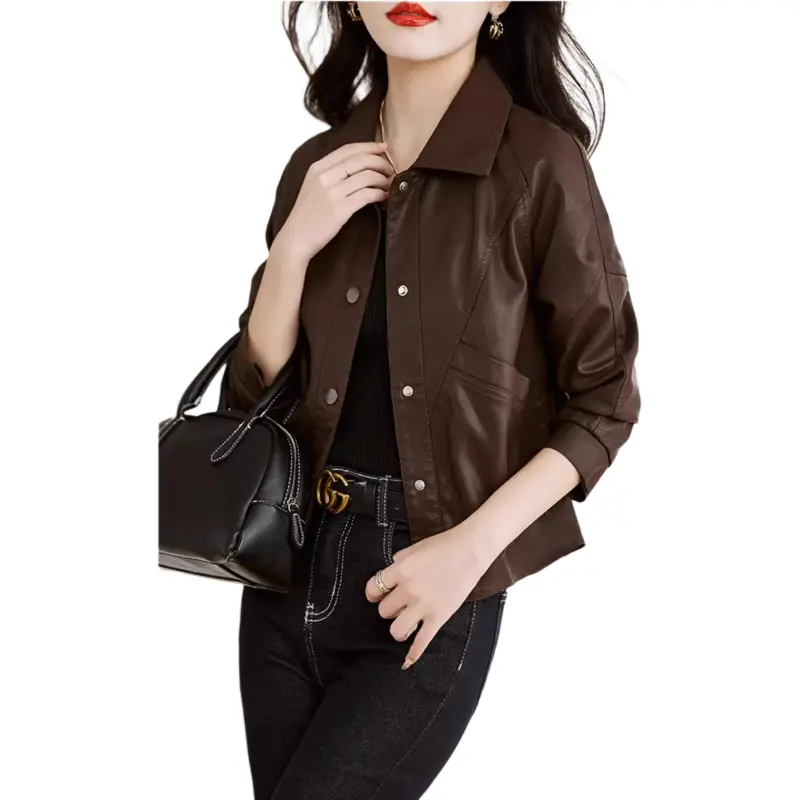 Yi Mengyuan Leather Jacket Women's-4