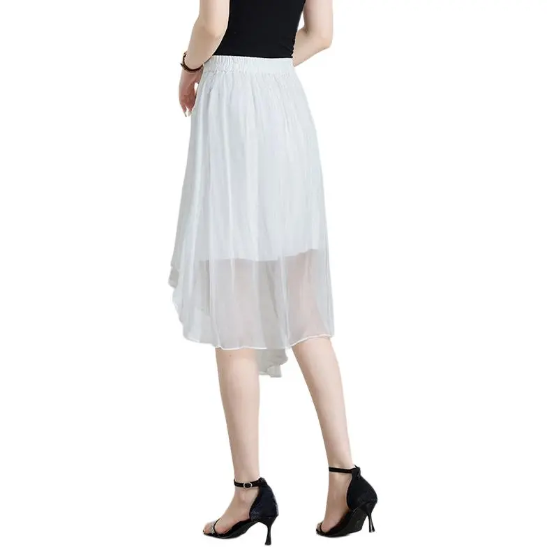 Yi Mengyuan Silk Casual Long Skirt Women's-1