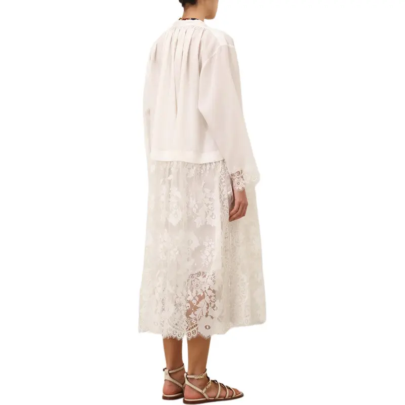 Zimmermann Long Sleeved Dress Women's Ivory White-4