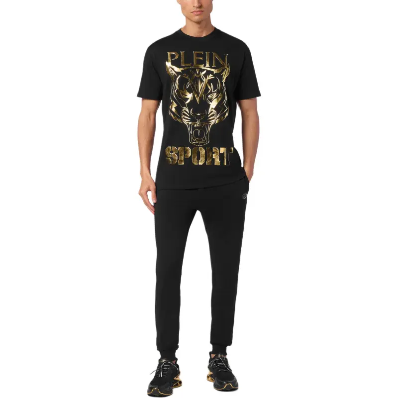 PLEIN SPORT Tiger print Round neck T shirt-3