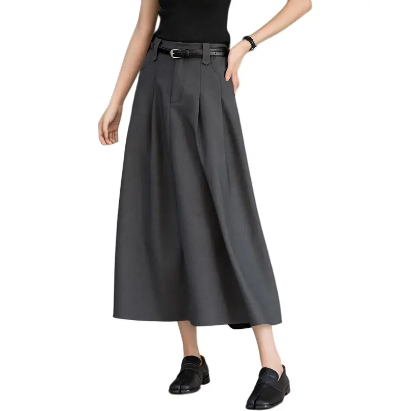 XWI Casual Long Skirt Women's Heather Gray-4