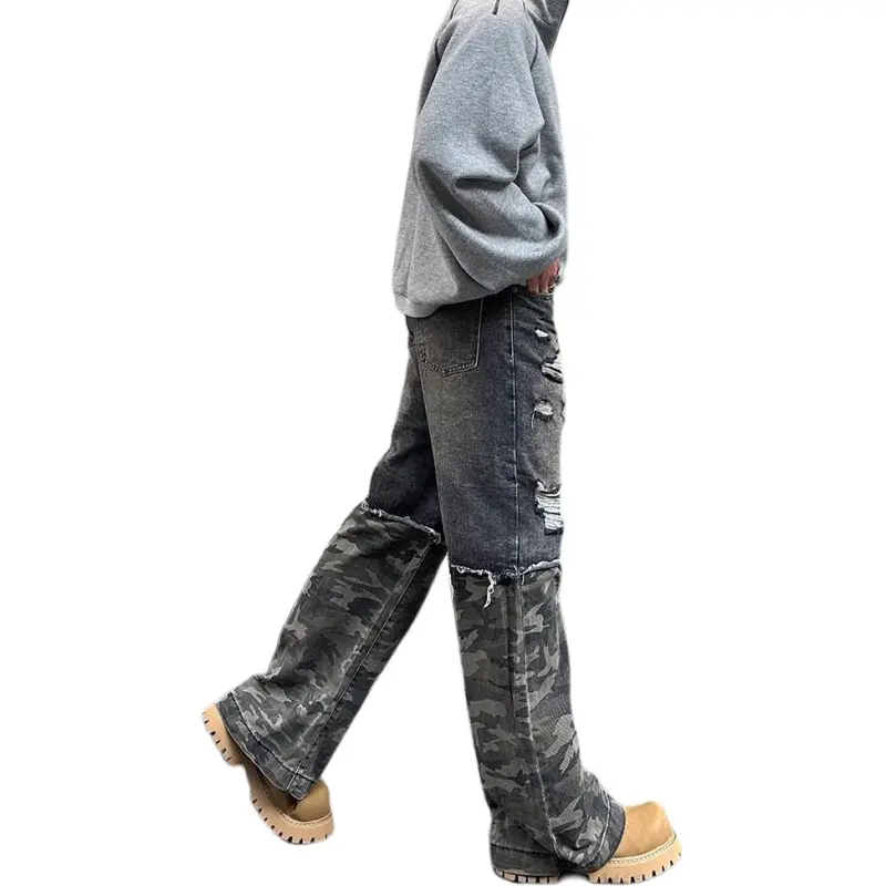 DAFK Jeans Men's Black Camouflage Color-4