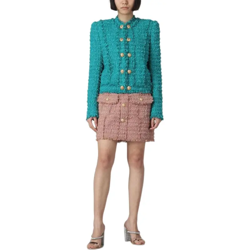 BALMAIN Buttoned Tweed Jacket-4