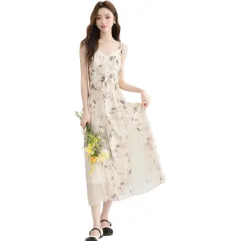 JECCI FIVE Slip Dress Women's Coffee, Single Pack Dress, With Lining