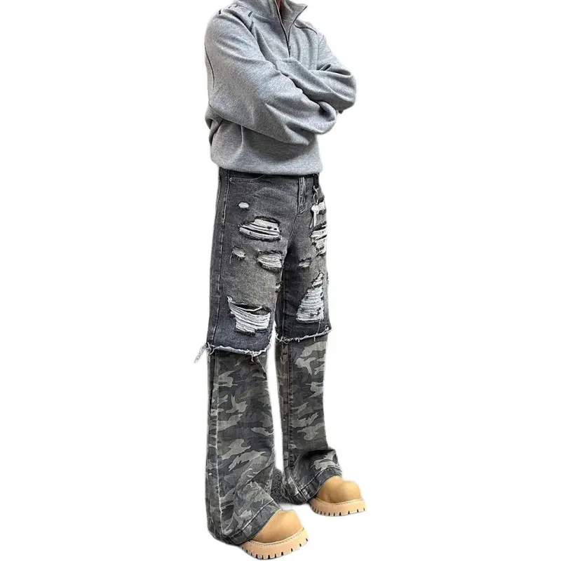 DAFK Jeans Men's Black Camouflage Color-2