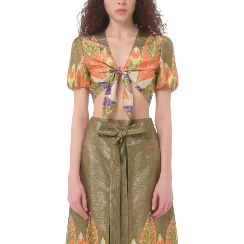 Valentino SS25 Crop Top Women's Multicolor-2