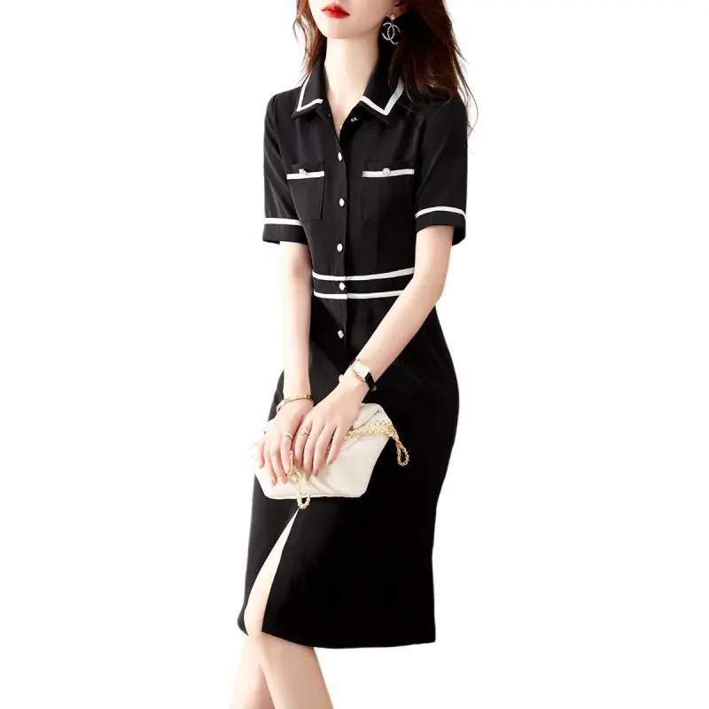 XWI Short Sleeved Dress Women's Black-2