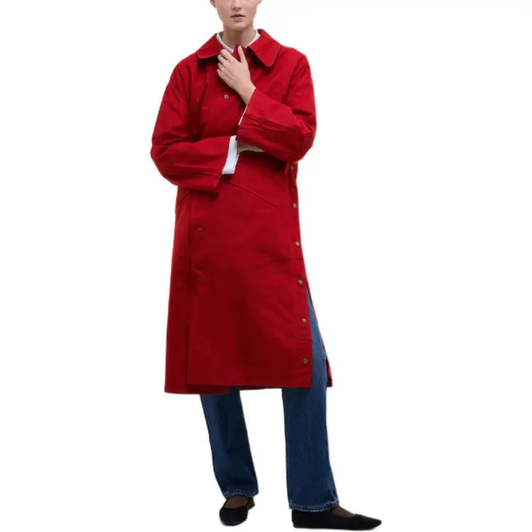 BARBOUR x Alexa Chung Trench Coat Women's Red-2