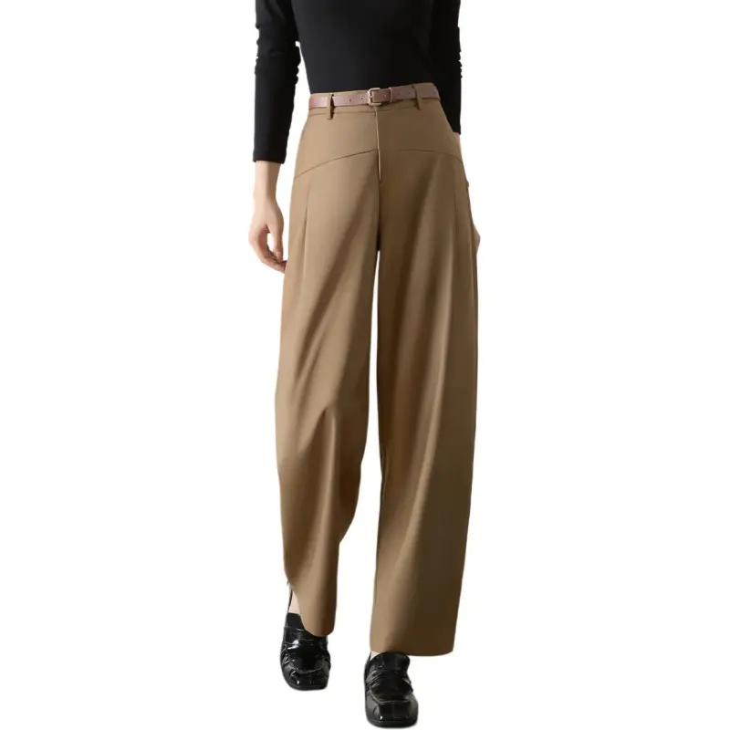 Mo Han Yi Mei Casual Pants Women's Khaki-1