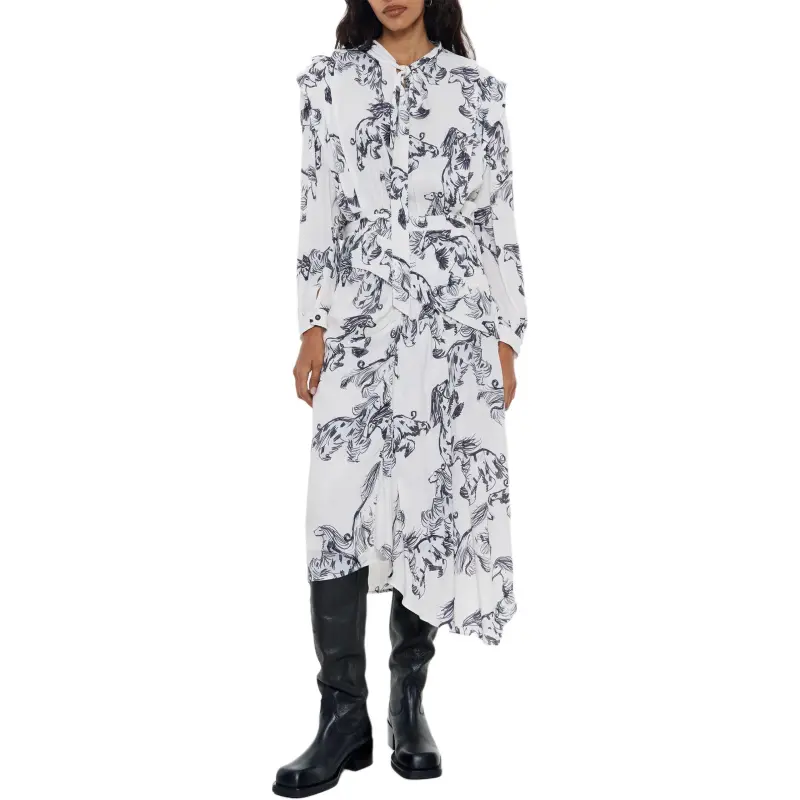 Bimba Y Lola Greyhound print Midi Dress-1