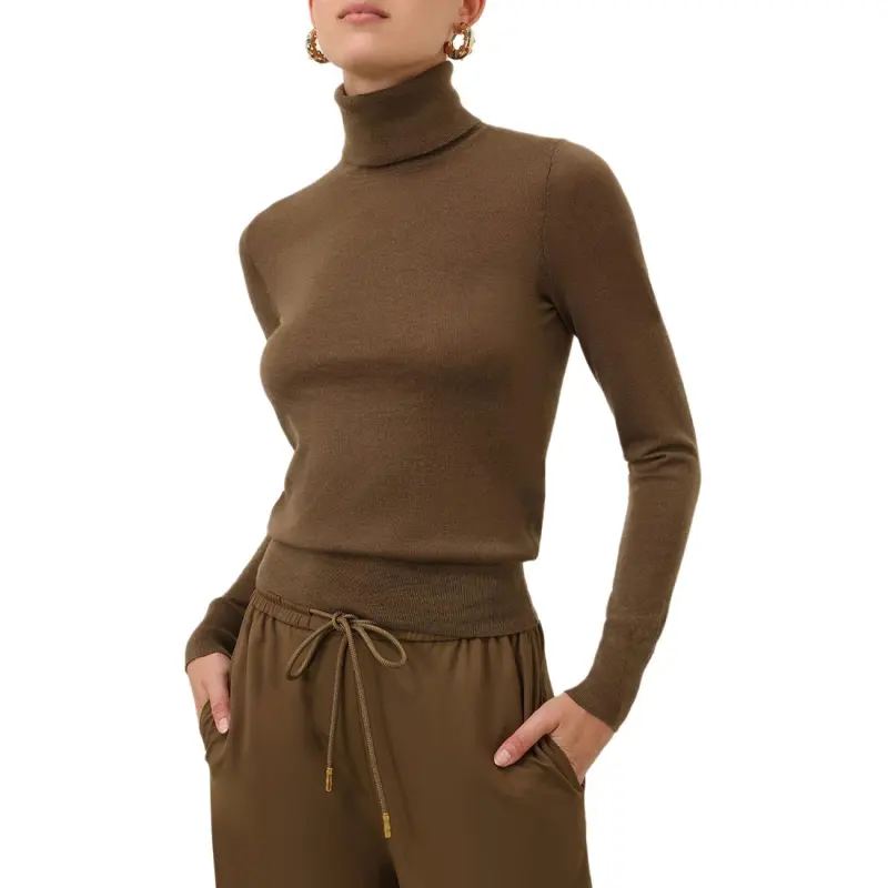 Zimmermann SS25 Cashmere Sweater Women's Khaki-1