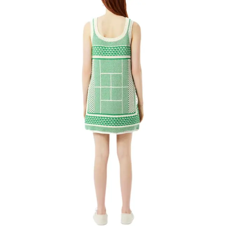 LACOSTE Crochet knit Mini Dress-4