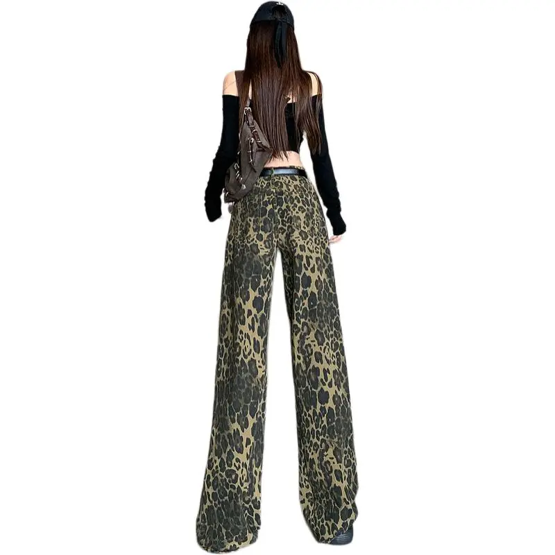 IJRJ Jeans Unisex Leopard Print-1