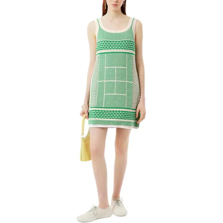LACOSTE Crochet knit Mini Dress-2