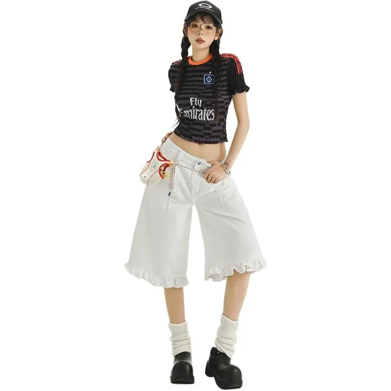 Poyz Jeans Women's White Cropped-4
