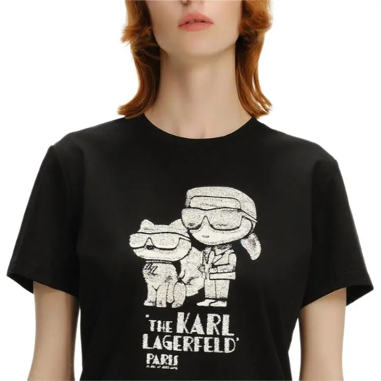 KARL LAGERFELD SS24 Regular T Shirt Women's Black-3