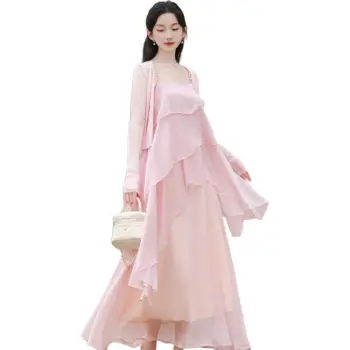 JECCI FIVE Two Piece Skirt Sets Women's Pink