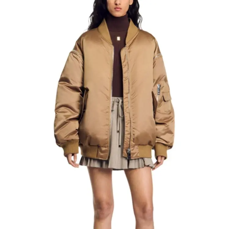 Sandro Detachable sleeve Bomber Jacket-1
