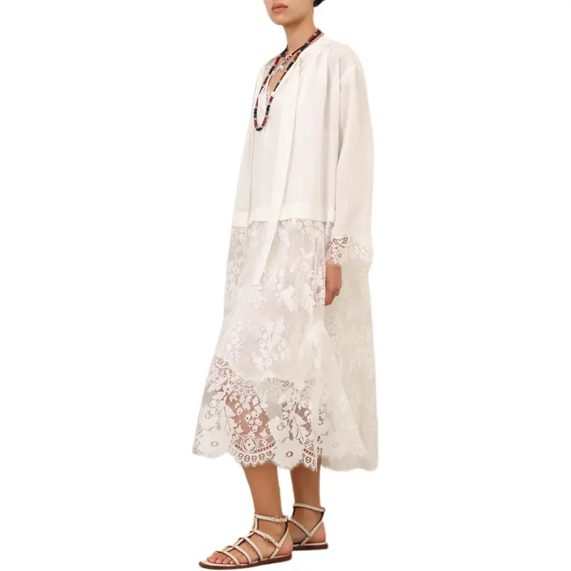 Zimmermann Long Sleeved Dress Women's Ivory White-3