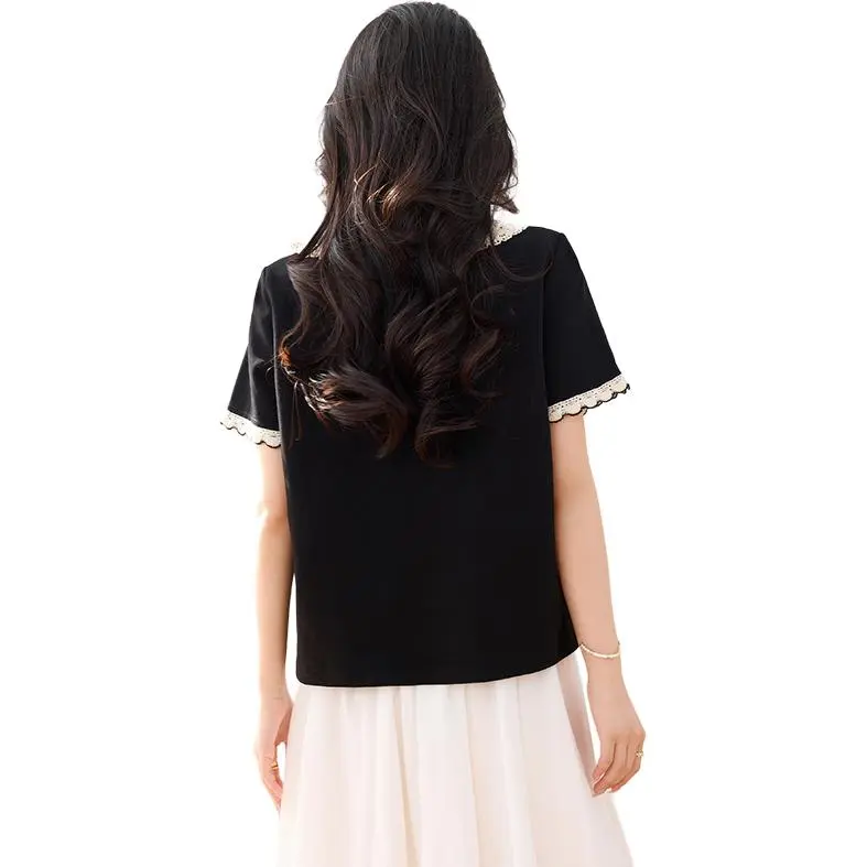 La Chapelle Regular T Shirt Women's Black-3