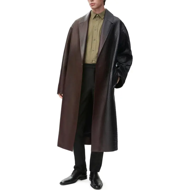 LOEWE SS25 Leather Jacket Men's Dark Purple-1
