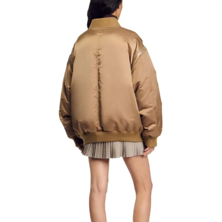 Sandro Detachable sleeve Bomber Jacket-2