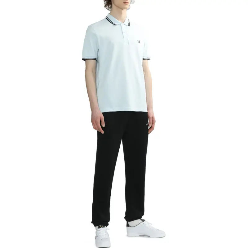FRED PERRY FW24 Polo Shirt Men's Light Blue-2