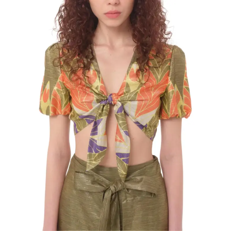 Valentino SS25 Crop Top Women's Multicolor-1